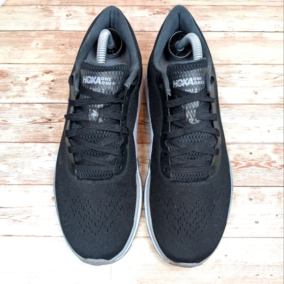 Hoka One One Cavu 2 ProFly Black Gray White Canvas Athletic Sneakers Shoe Men 10 - Picture 7 of 12